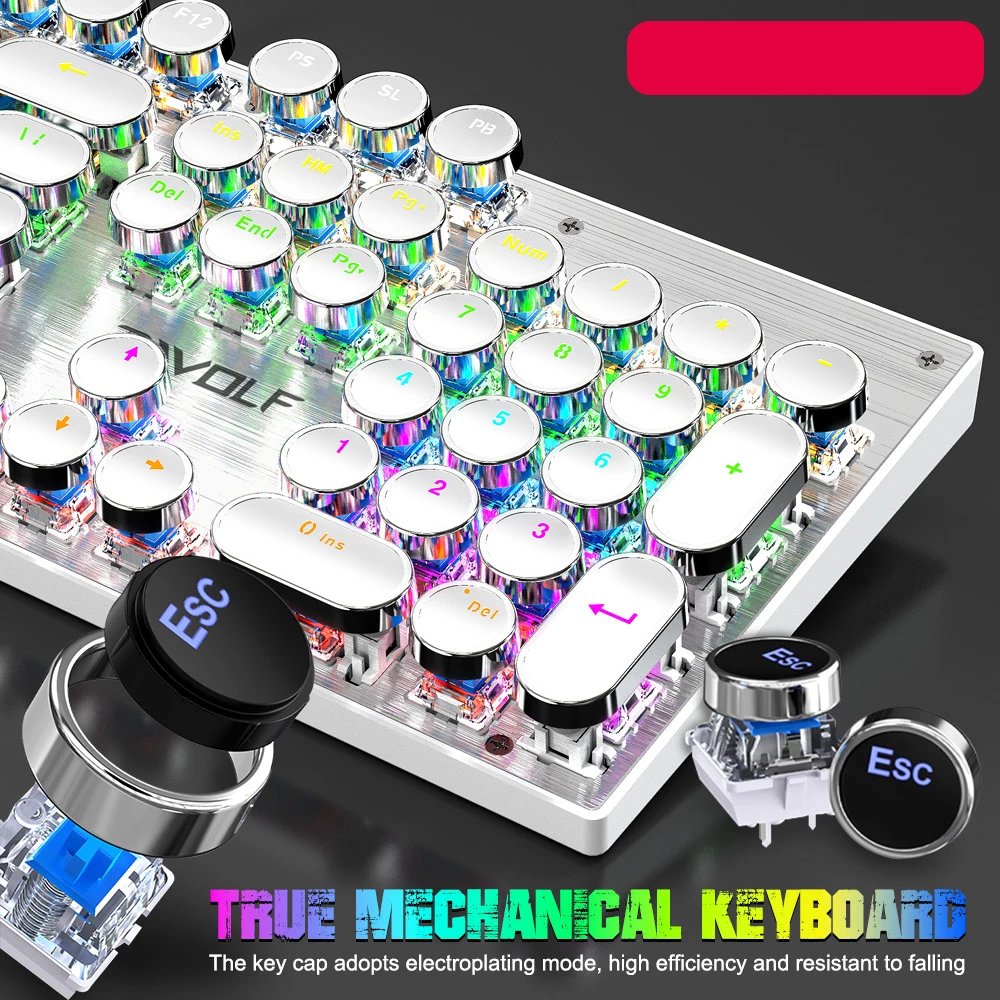 Gaming Keyboard Mouse Mechanical Feeling RGB LED Backlit Gamer Keyboards USB Wired Computer Game Keyboard For PC Laptop