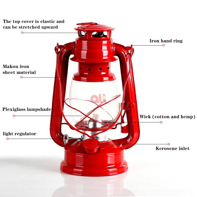 camping oil lamp burning lantern/wholesale retro kerosene lamps