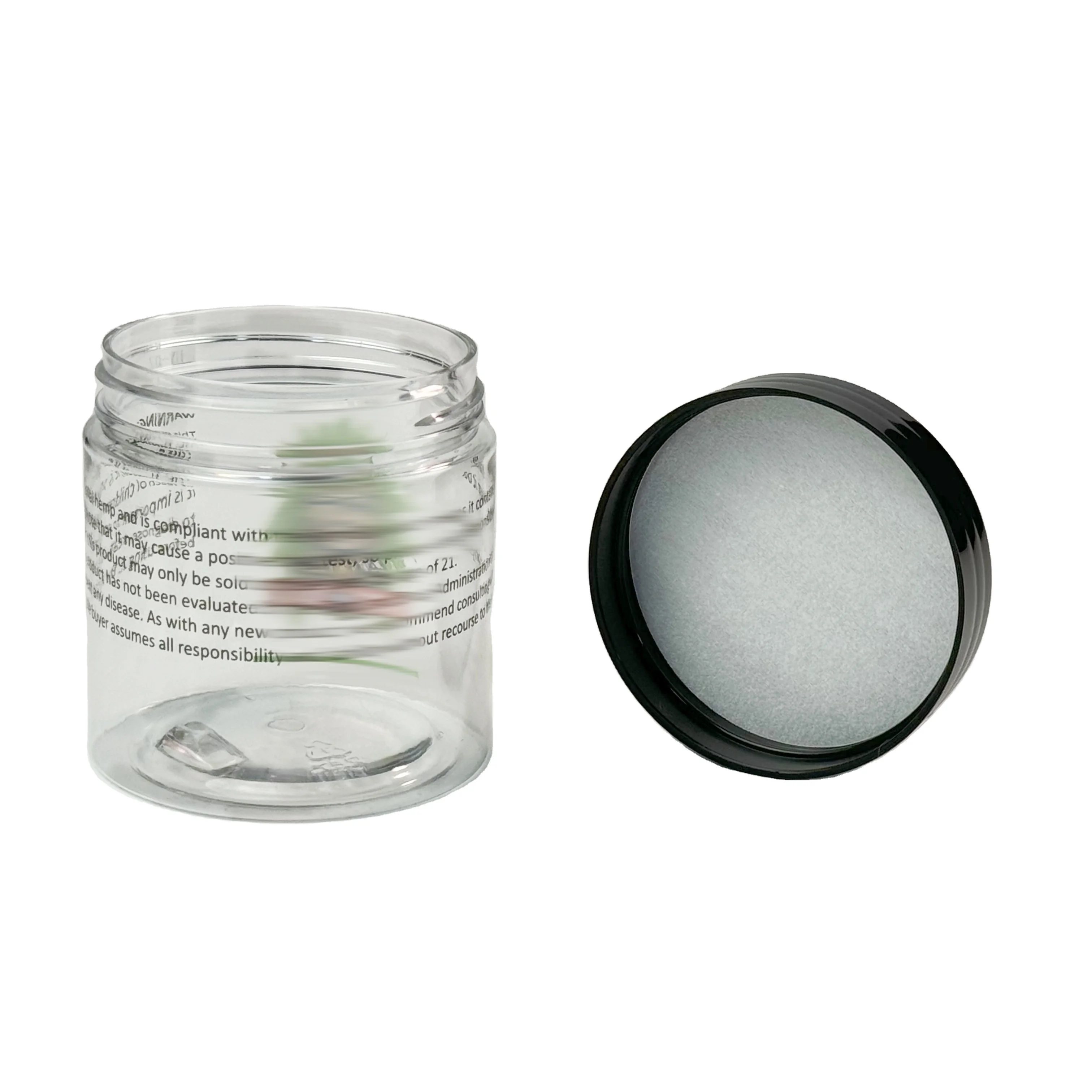 1oz 2oz 4oz 6oz 8oz 16oz Clear Powder Plastic Cream Jar PET Food Honey Container Jar with Lids