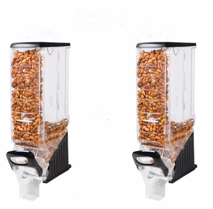 High clear bulk feed bin nut dispenser for bulk food display (1600609964238)