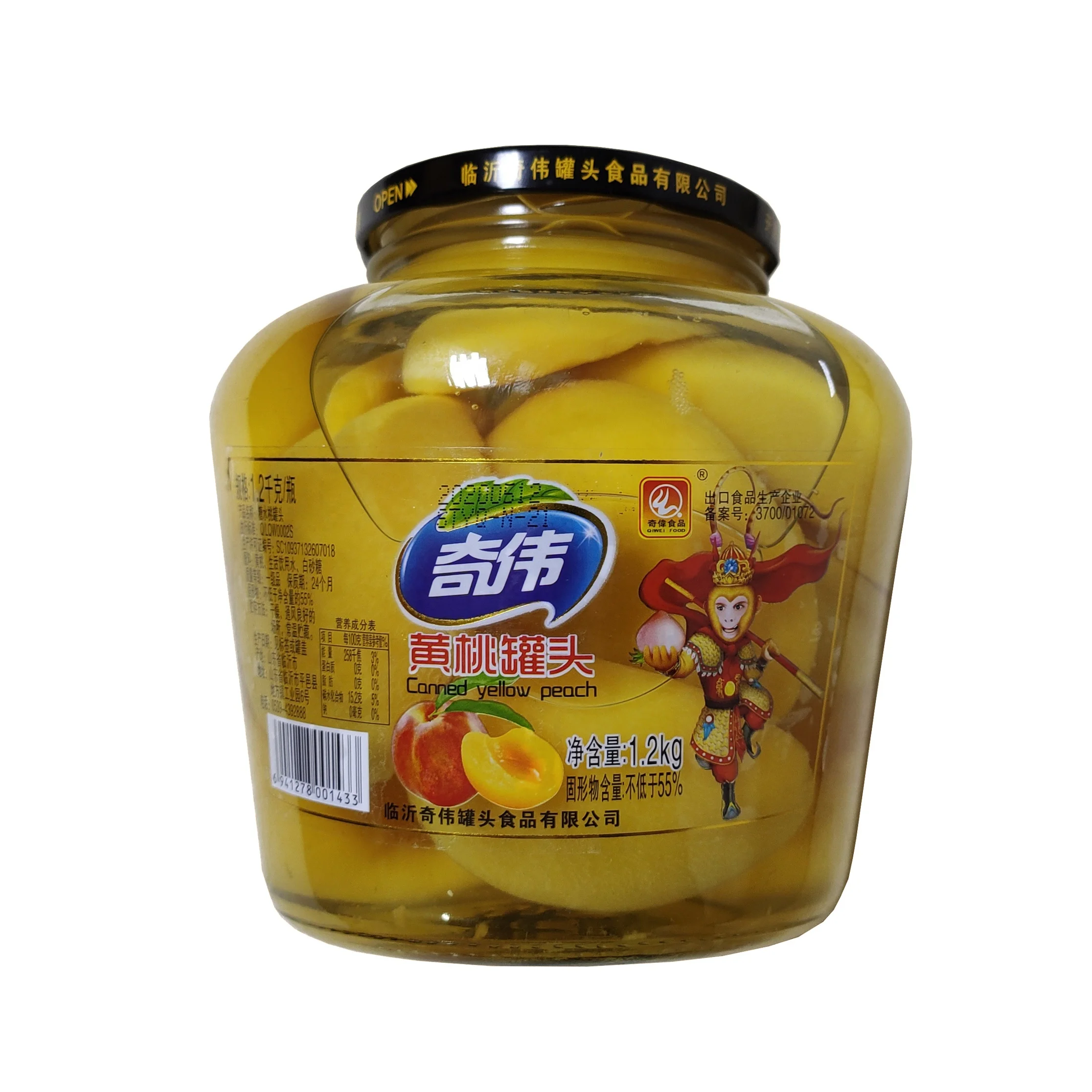 Китайский высококачественный консервированный желтый персик 1,2 кг