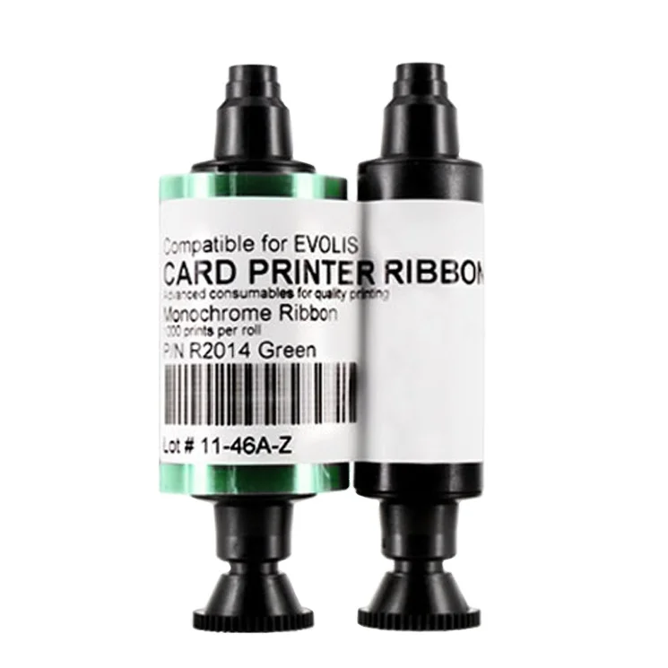 Compatible R2014 Green Ribbon For Evolis pvc id card Printer Pebble Series Dualys 3