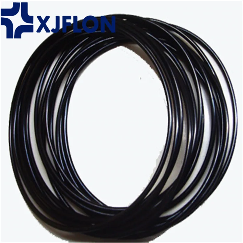factory custom round PTFE rings carbon fiber filled black plastic ptfe gasket