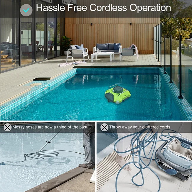 Intelligent Above ground Pool Cleaner Robot 80m2 Pool Leaf Vacuum