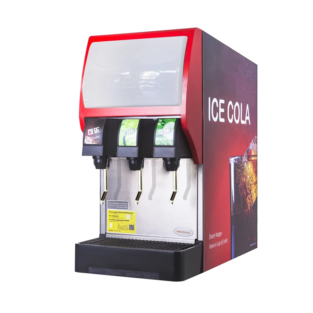 Post Mix Soda Fountain Dispenser for Making Carbonated drinks with 3 flavors
