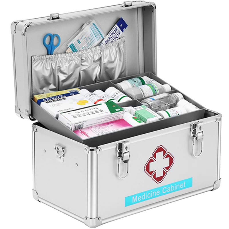 
Medical First Aid Kit High Capacity Household Safety Box Durable Portable Aluminium Solid 2020 Hot Selling Waterproof 