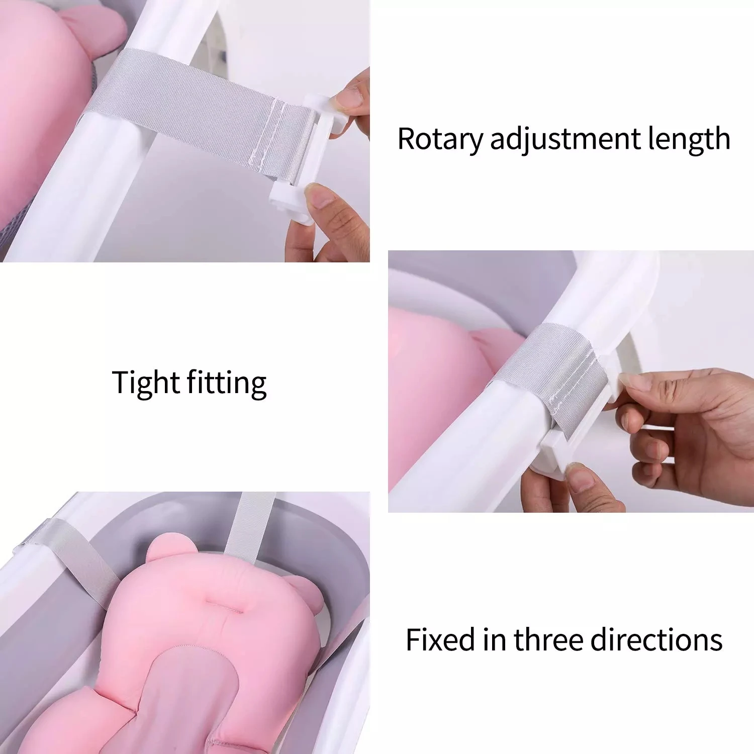 2022 New Product Soft Comfortable Quick Dry Anti-Skid Infant Care Ridge Bathing Mat Baby Bath Cushion Pillow