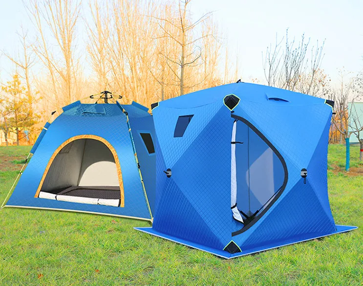 Windproof Snow Resistant Sauna Tent Portable Square Hiking Insulated Camping Ice Cube Winter Fishing Tent