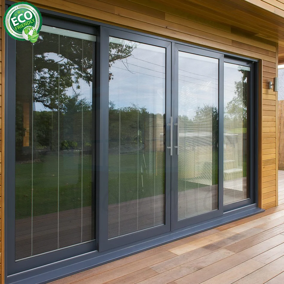 Balcony Aluminum Sliding Door Patio Sliding Stacker Doors Exterior For Houses