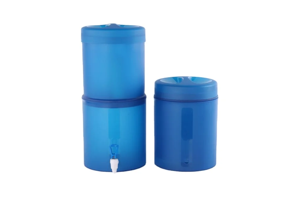 BIG BLUE Mineral drinking water pot of 20 liters capacity with 2 ceramic carbon rod composite filter elements