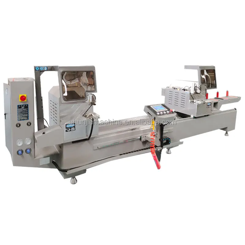 High Precision 45 degree CNC double-head aluminum cutting machine for slim profiles CNC door and window cutting machine