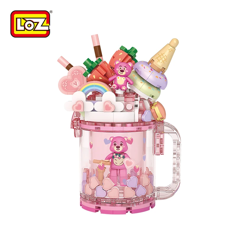 Loz 4201-4206 DIY Mini Summer Educational Plastic Kit Bricks Set Grape ICE CREAM QUICKSAND CUP Model Mini Building Block