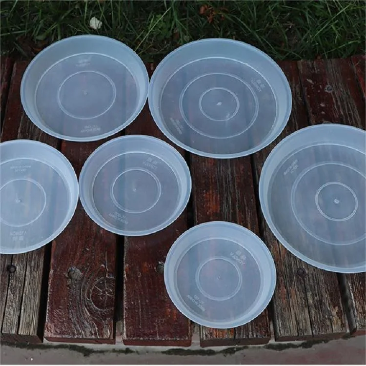 Hot Sell Durable Plastic Plant Pot Drainage Water Tray Saucer Clear Plant Pots Plastic Tray Indoor Outdoor