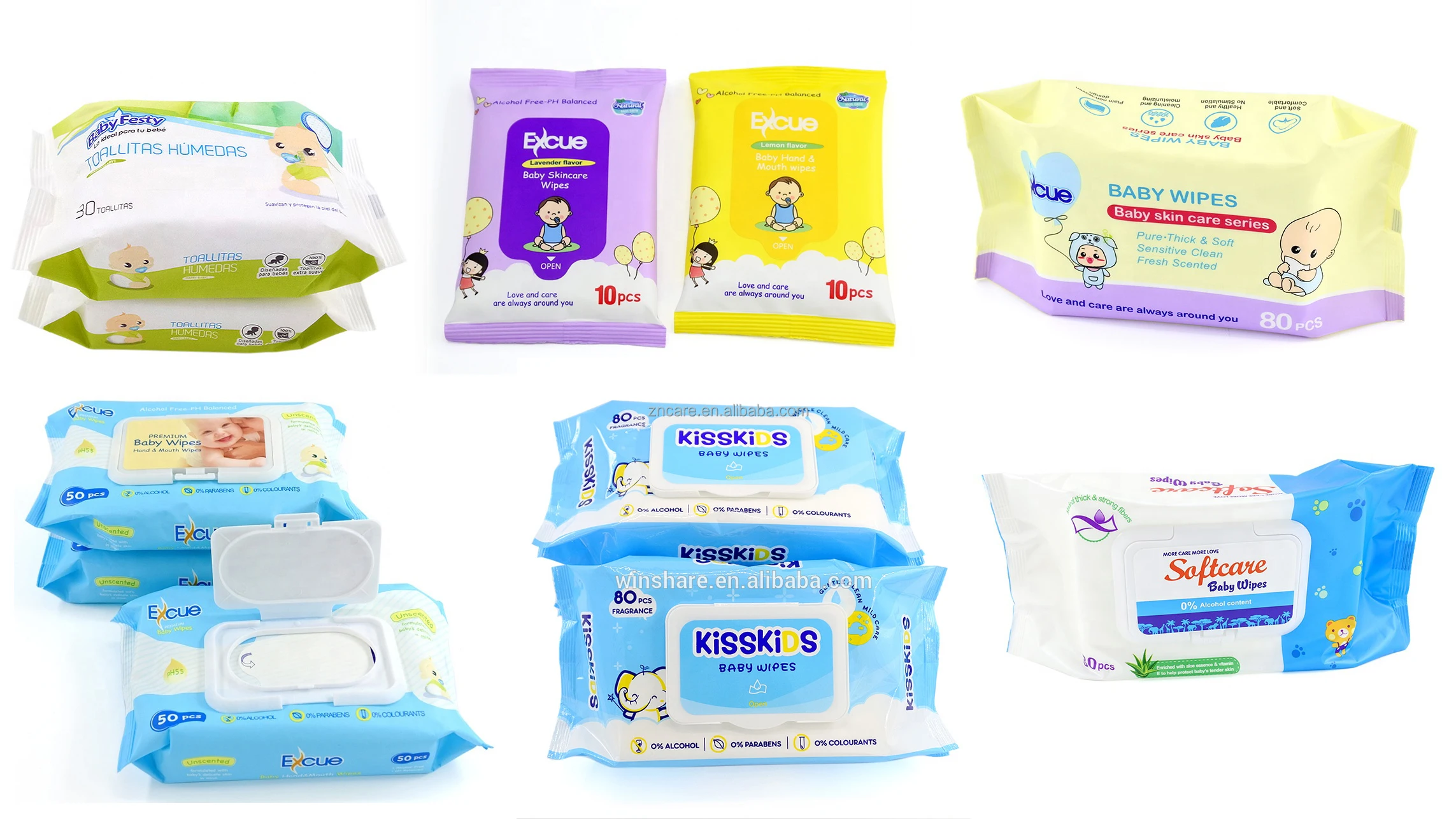 ZVV Baby wipes  cleaning baby hand and mouth use soft for skin disposable cleaning high quality pure water wipes baby