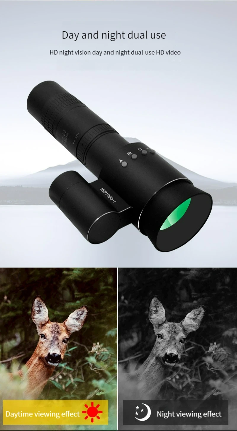 Infrared Thermal Sight Scope Lightweight Multi-functional 1080P 8X-24X Night Vision Monocular For Security