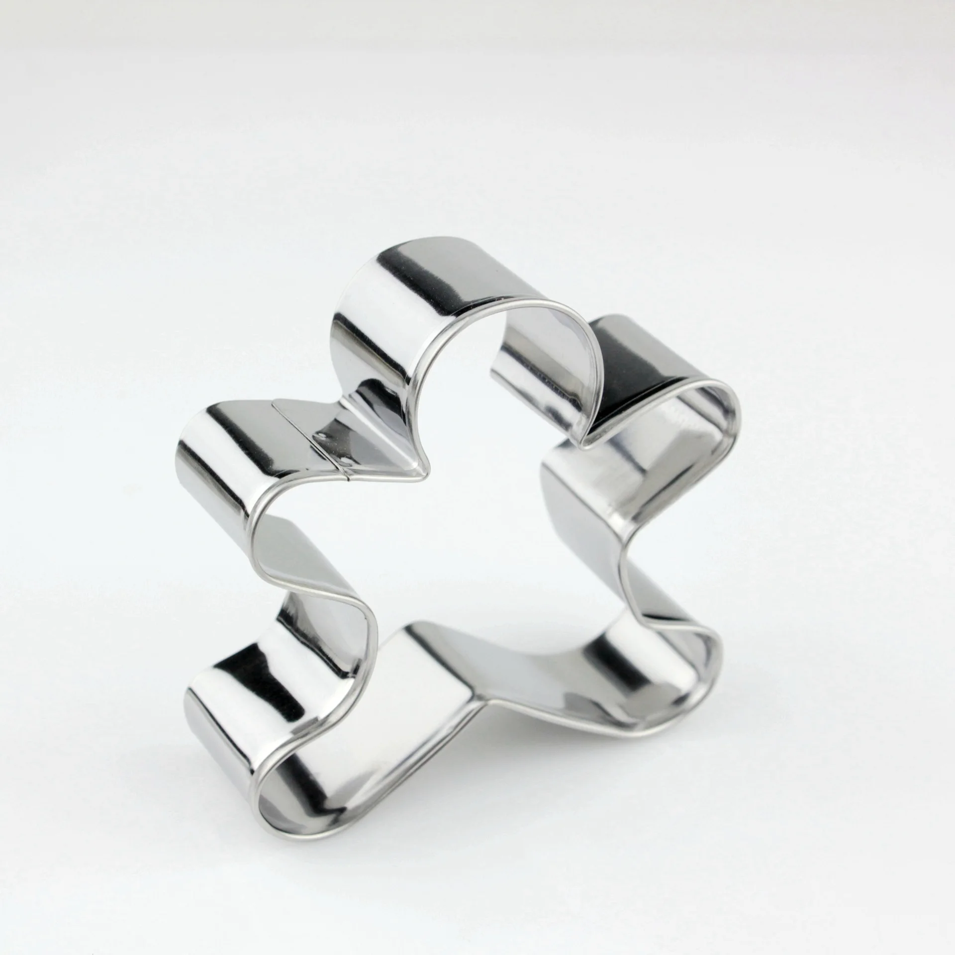 4 pcs Christmas man mini star heart shape cookies mold holiday metal stainless steel cookie cutter set