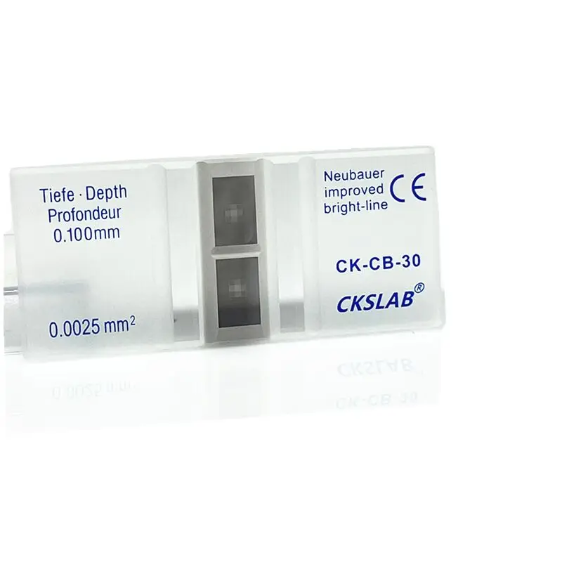 Lab Blood Cell Test Neubauer Improved Ultra Glass Blood Counting Chamber with Bright Line