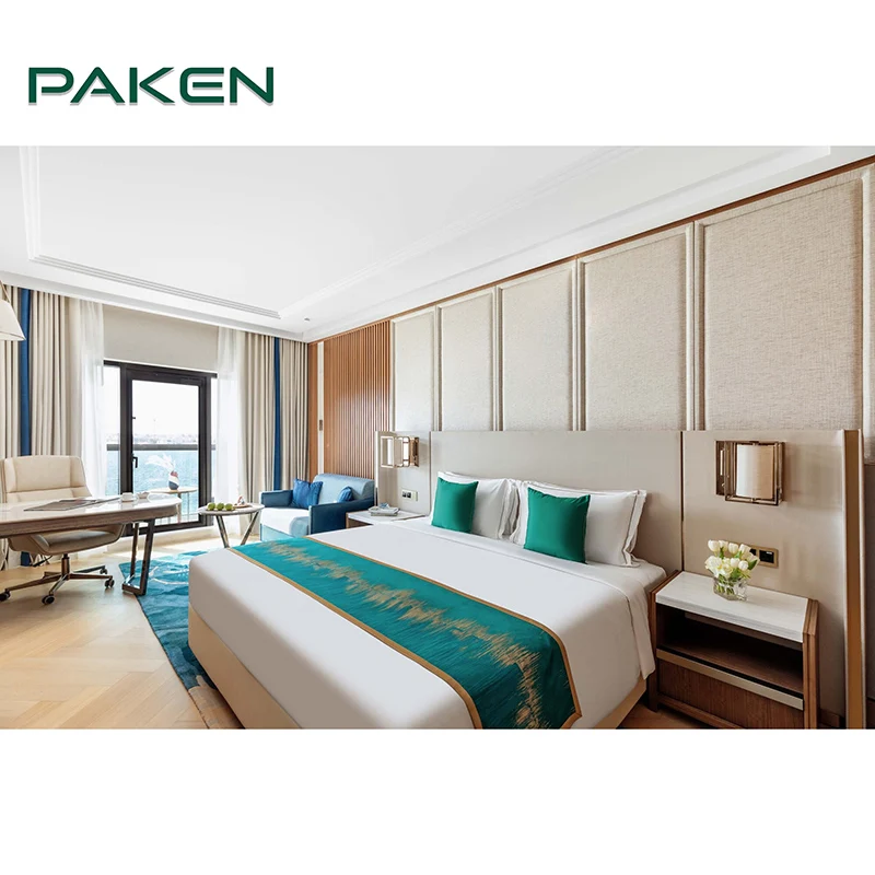Dubai Resort Hospitality Furniture Supplier Queen Bed Luxury Bedroom Sets Modern 5 Star Hotel Room Furniture