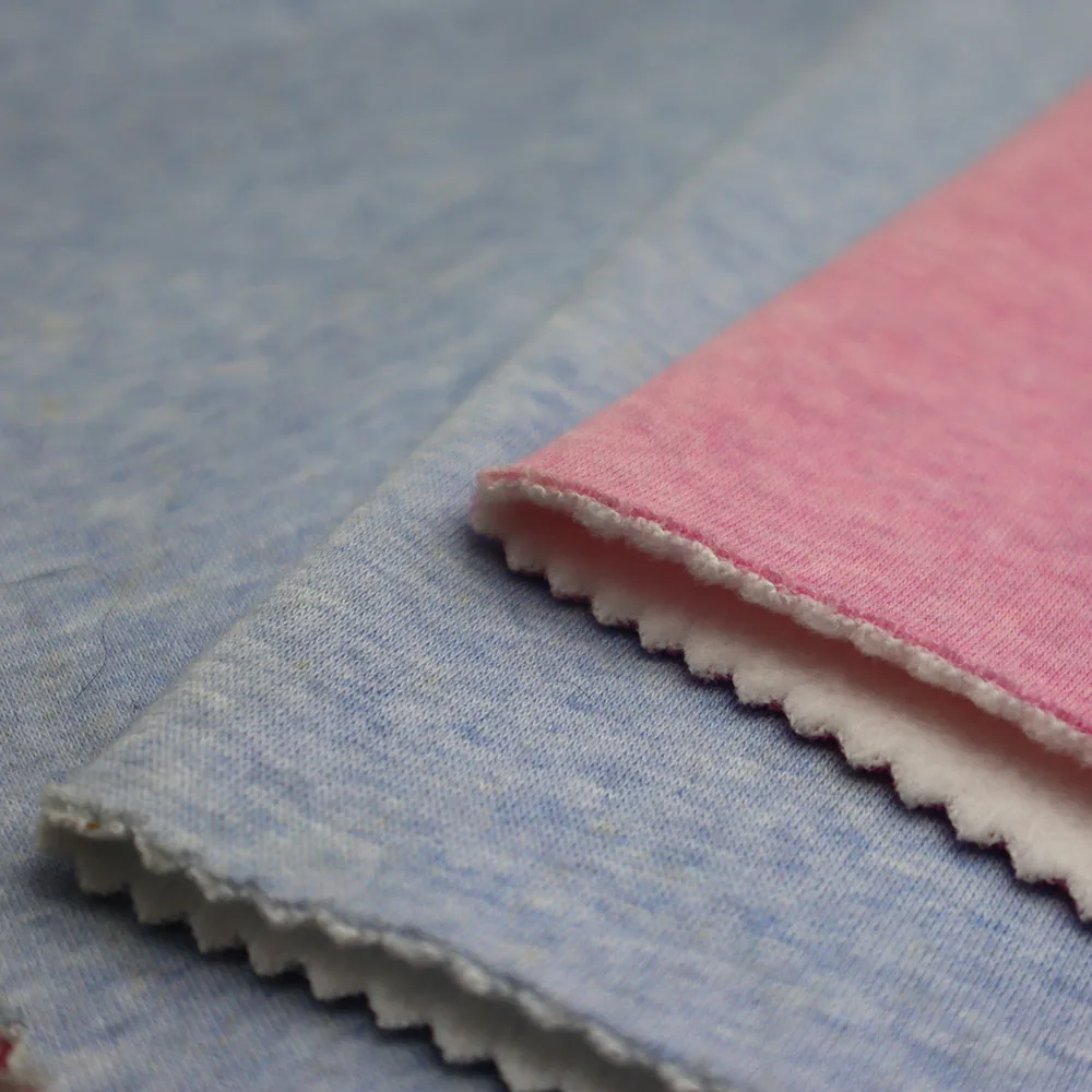 High Quality 360 gsm Knit Fleece 68% Cotton 27% Poly  5%Sp CVC French Terry Hoodie Sweatshirt Fleece Fabric