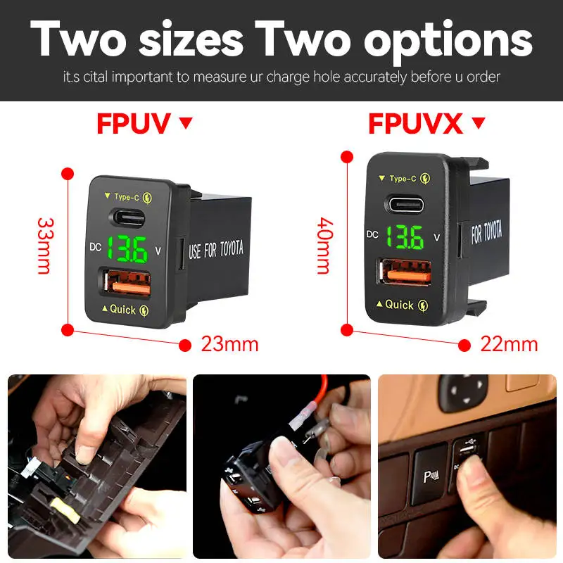 Wholesales Car Charger Usb C Quick Charger 3.0 18W+18W Car Adapter Charger Type C And Usb