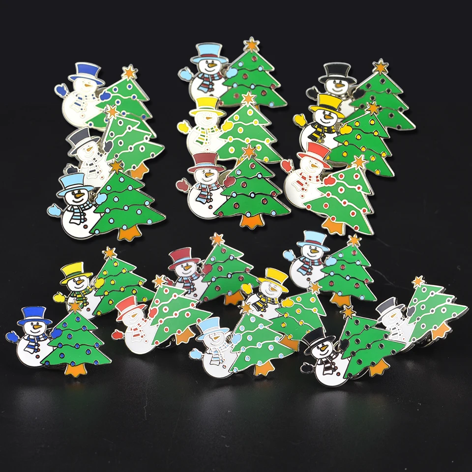Pin Manufacturer Fashion Custom Enamel Pin Badge For Man Womens Gifts Hat Sweater Cute Cartoon Lapel Pins Christmas Tree Brooch