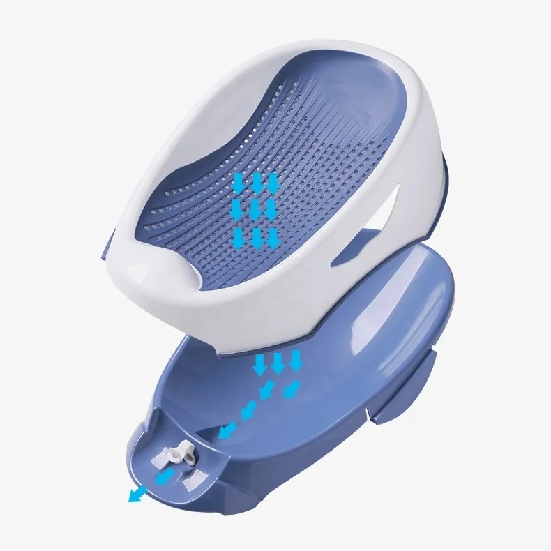 Newborn soft baby bath rack with bottom