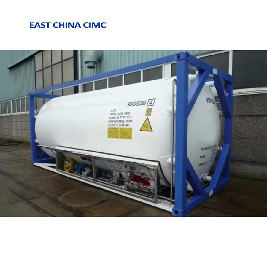 20FT 25000Liters T75 ISO Tank Container Used For Chemical Liquid Transport