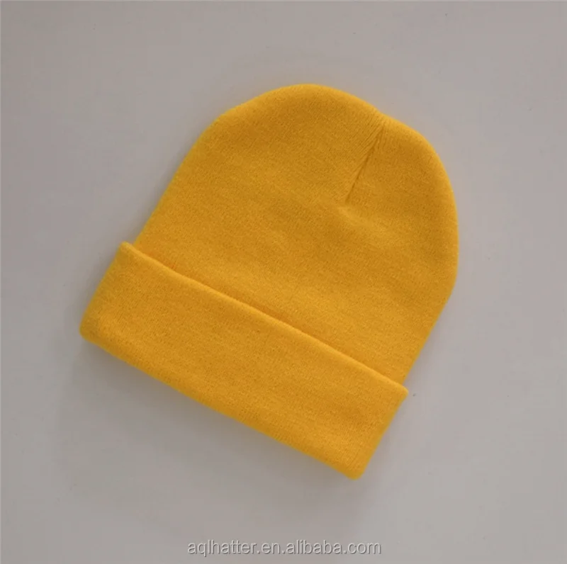 wholesale cheap plain beanies blank knitted 100% acrylic unisex designer winter beanie cap hat for men and women
