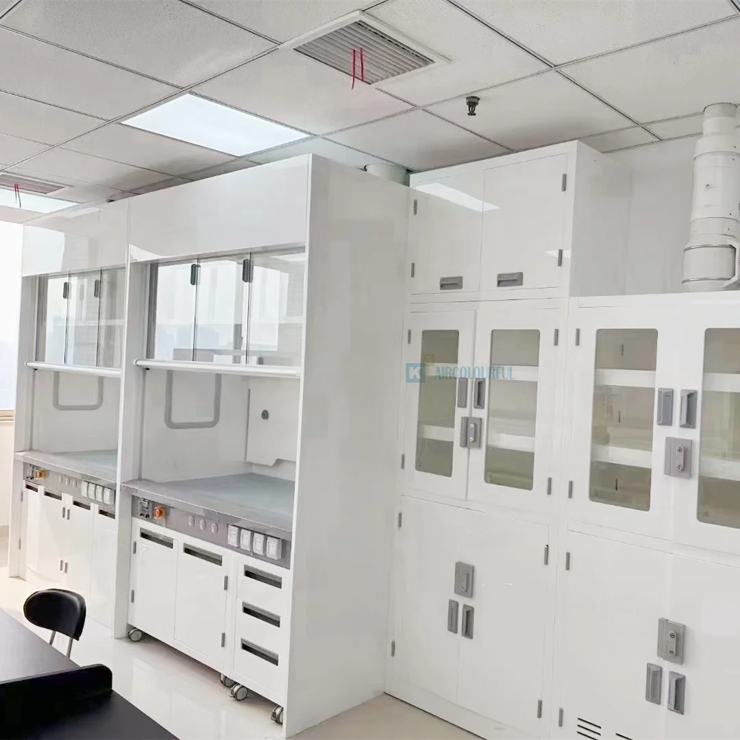 High Quality Easy Installation Lab Workstation Steel Wood Lab Island Bench for Pharmacy Research Laboratory