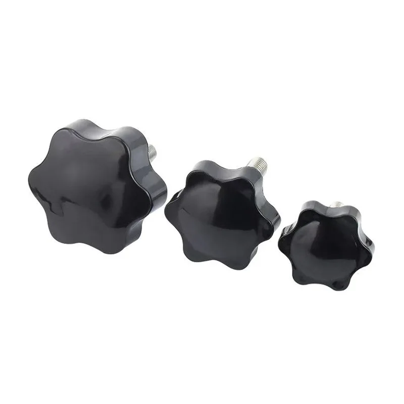 M5 M6 M8 Bakelite Star Head Screw Stainless Steel bolt black Handle Plastic Adjustable Knob handle Screw