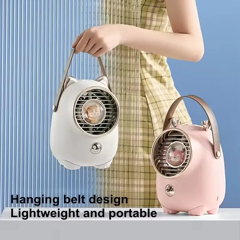 Summer Battery Charging Cooling Turbine Water Cold Fan USB Desktop Humidity Spray Small Fan Battery Fan