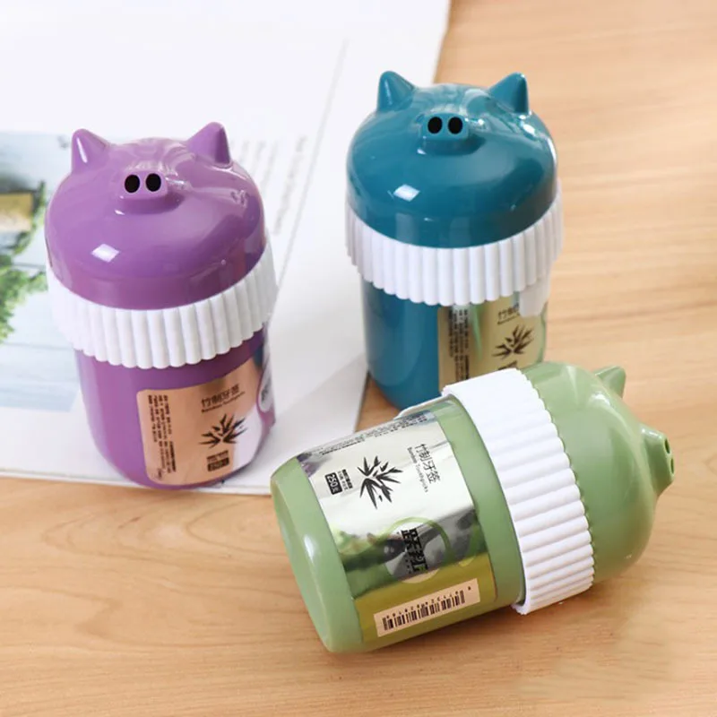 Wholesale cute Piggy toothpick box Multicolor plastic