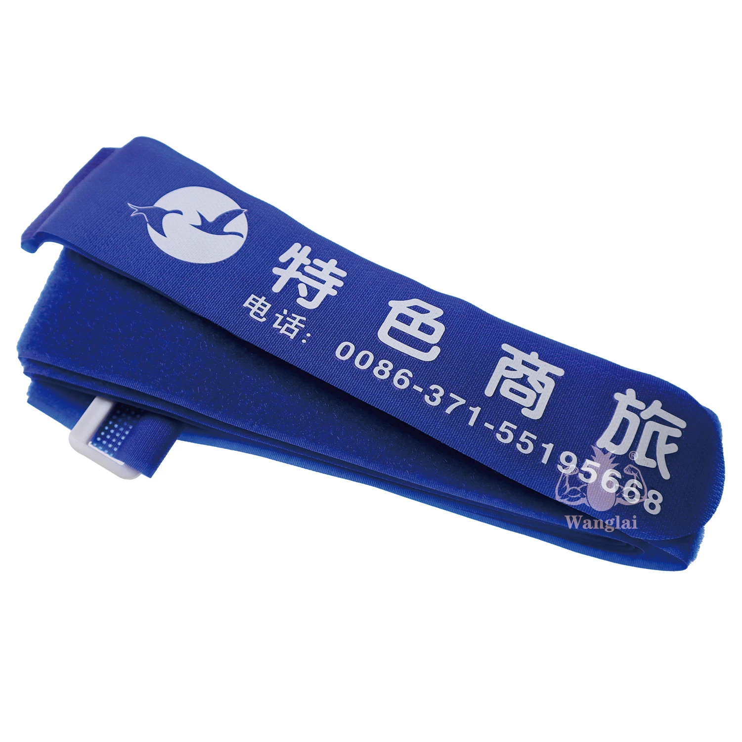 Wholesale Custom Logo Adjustable Travel Luggage Belt Nylon Webbing Luggage Strap hook and loop tape
