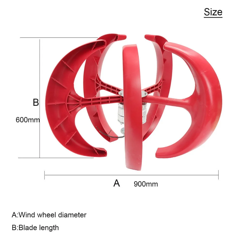 100W 200W 400W 1000W 12V 24V 5 Blades Wind Turbine Generator Complete Set Windmill