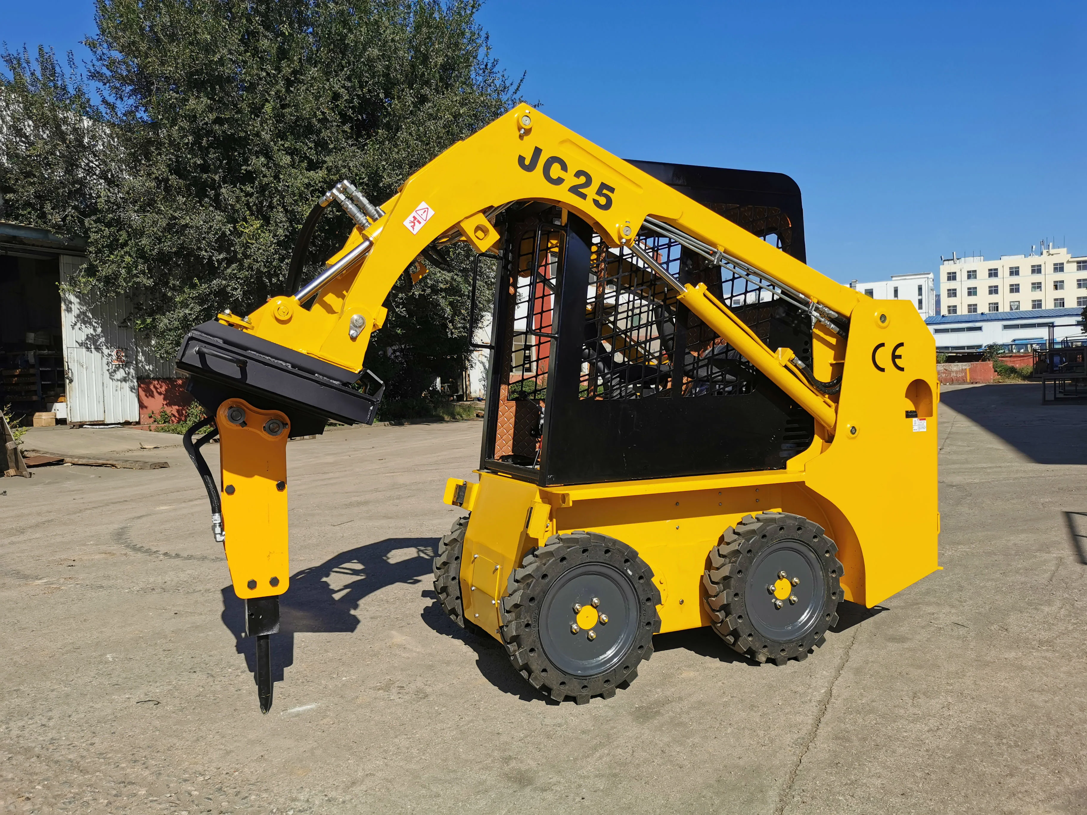Hot sale wheel skid steer loader with bucket mini skid steer auger attachment