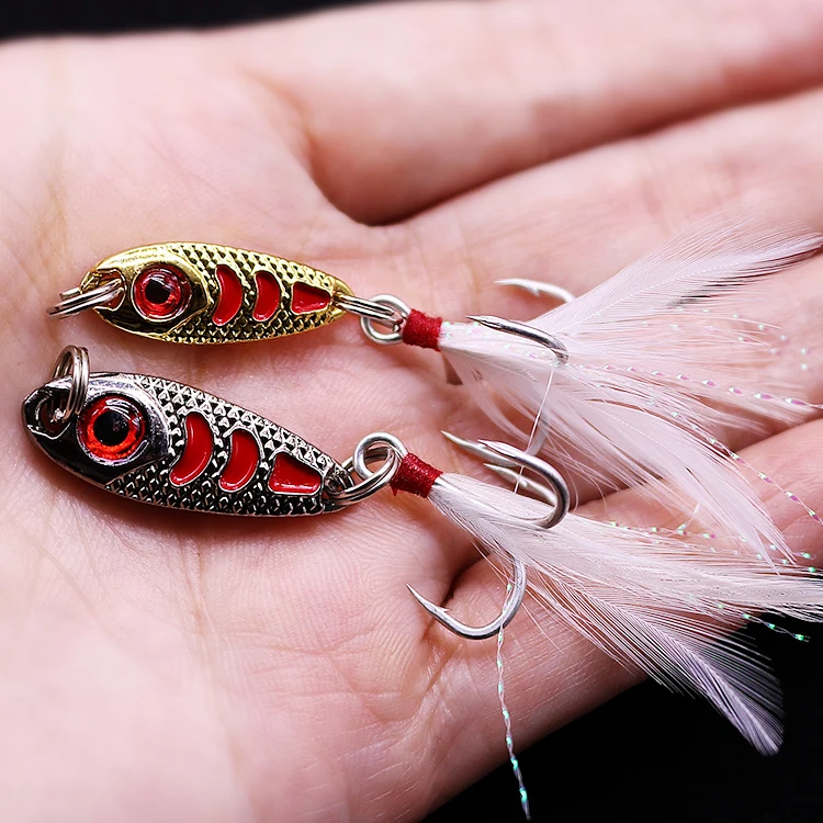 Полностью водный золотой и серебряный вибратор металлическая рыболовная приманка ложка для джиггинга