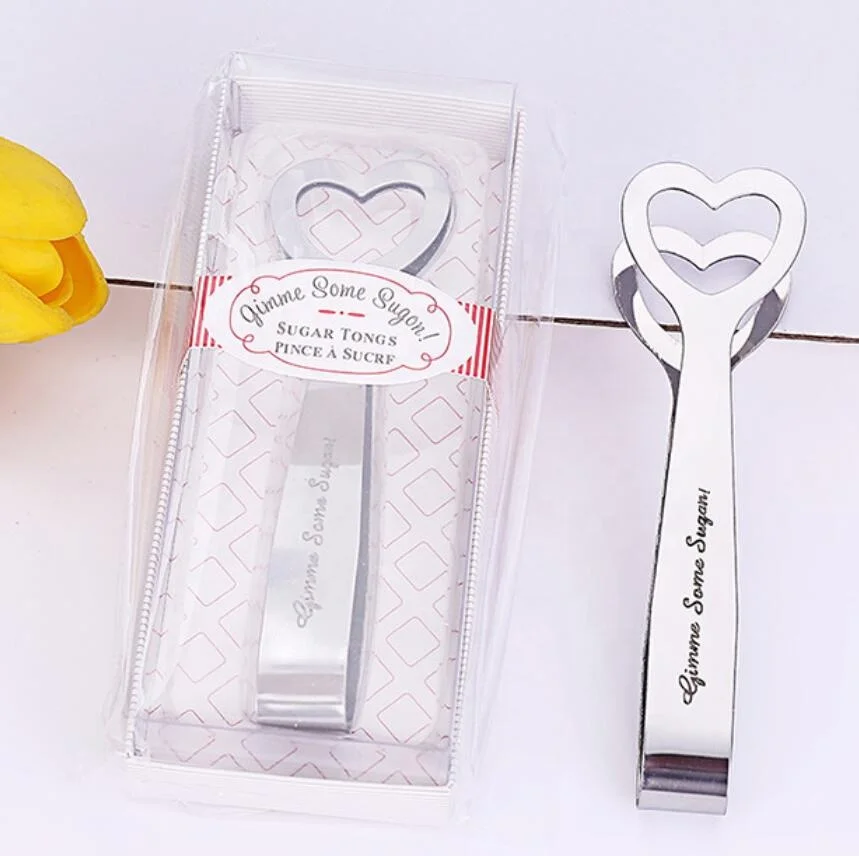 Manufacturer wholesale 20pcs/lot Wedding Souvenir Heart Shaped Sugar Tongs Baby Showers