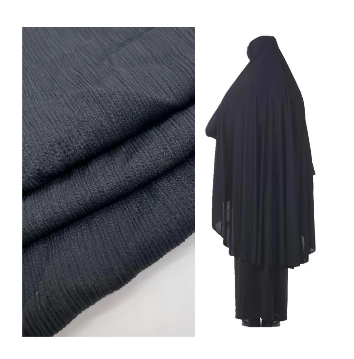 Indonesia Nada Fabric for Fursan Abaya Turkey Zoom Material Fabric Dubai Saudi Nida