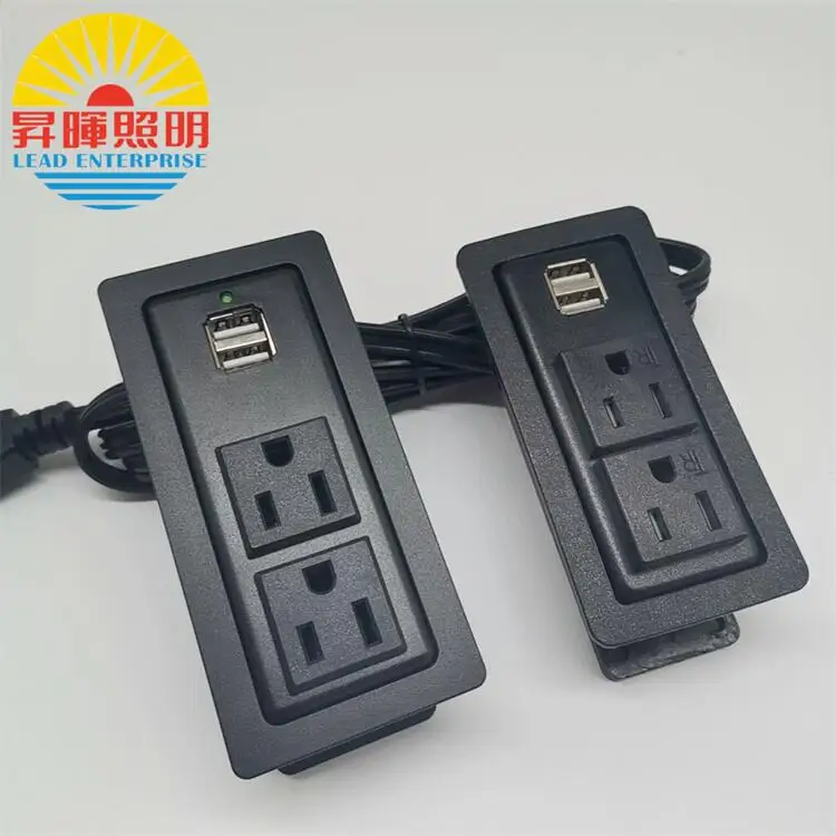 Recessed Desk USB Outlet Socket Embedded in Furniture power outlet luxury Side Table