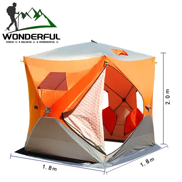 Green Double Oxford Cloth Single-layer Automatic Cotton Winter Cotton Ice Fishing Tent