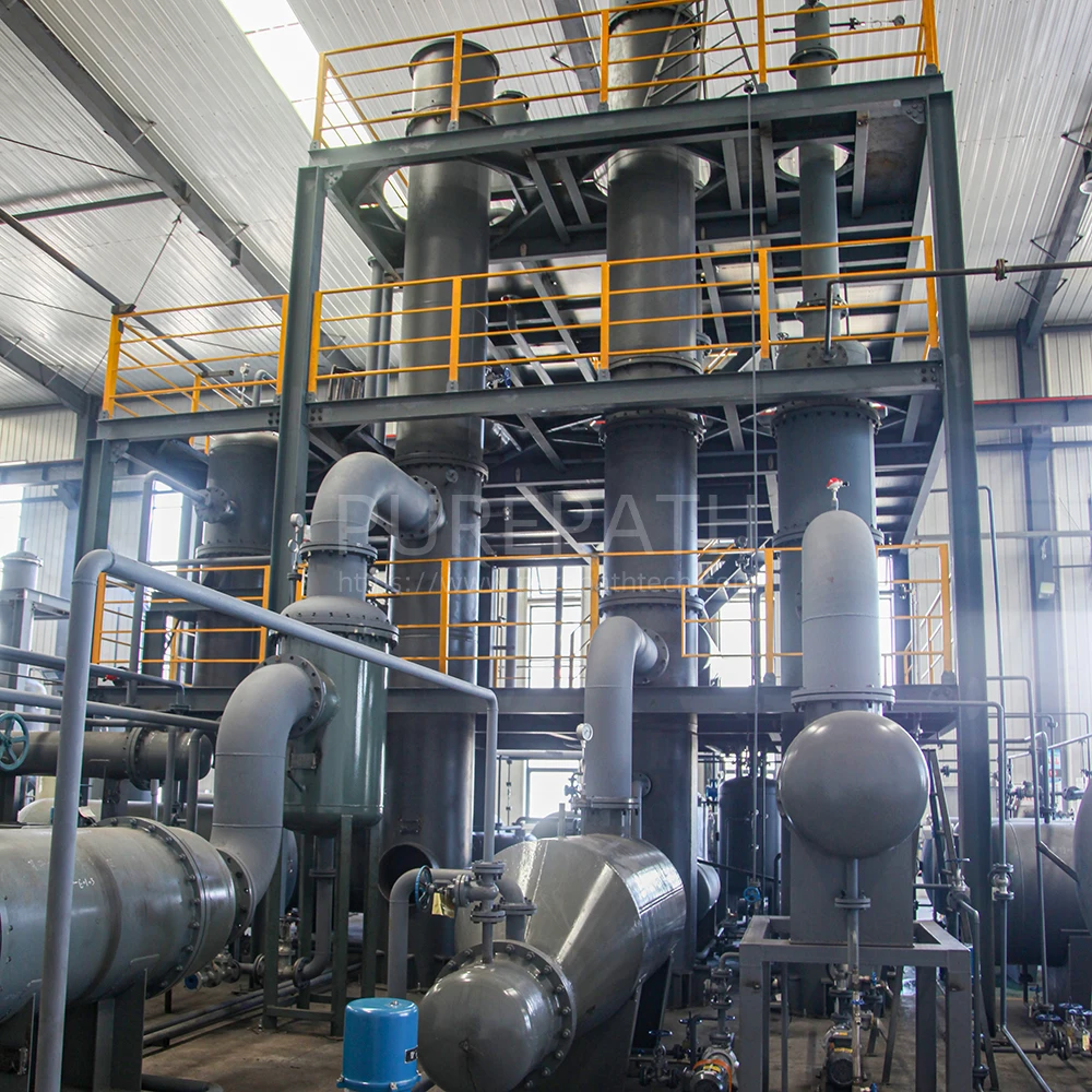 Used Lubricant Oil Recycling Machine and Recycling of Waste Engine Oil to Base Oil With Wiped Thin Film Evaporator