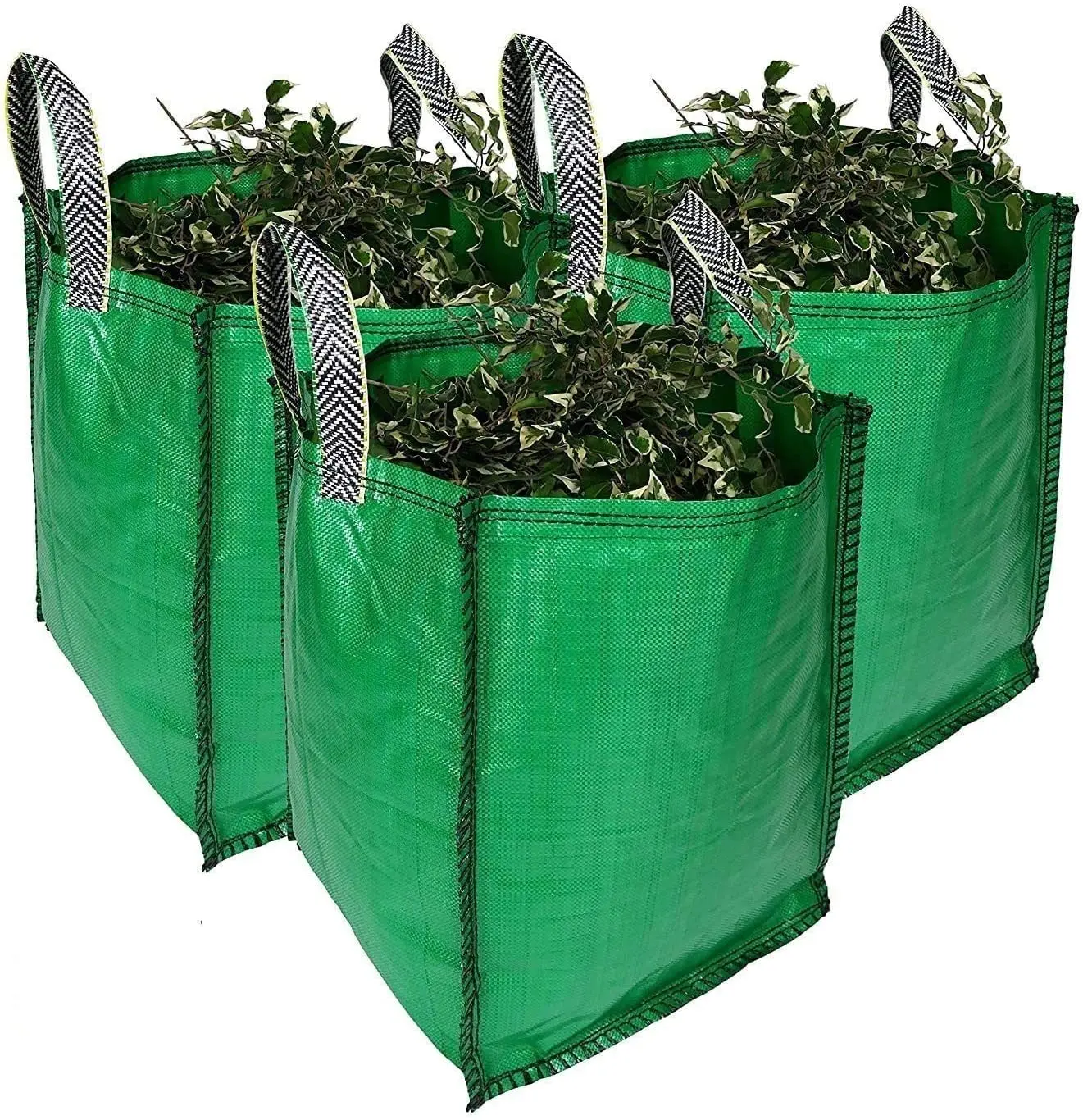 YA SHINE Heavy Duty green reusable lawn leaf collecting bag garden waste bags