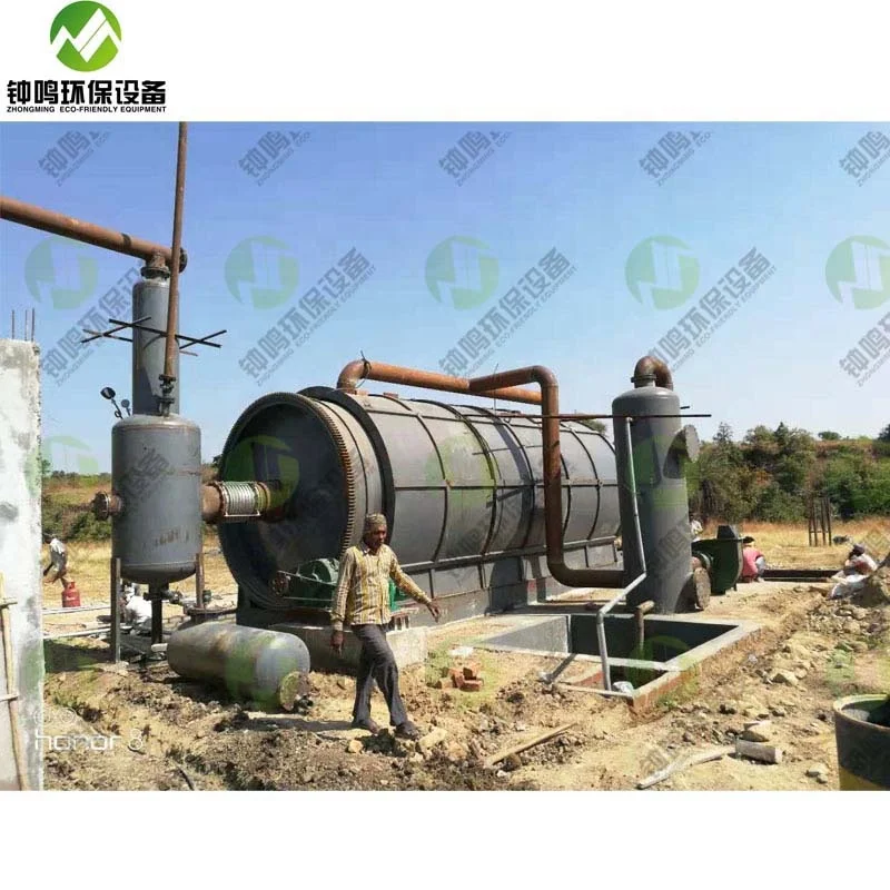  Шанцю Zhongming eco-friendly отходов шин для дизельного топлива пиролиза завод по переработке изношенных автошин