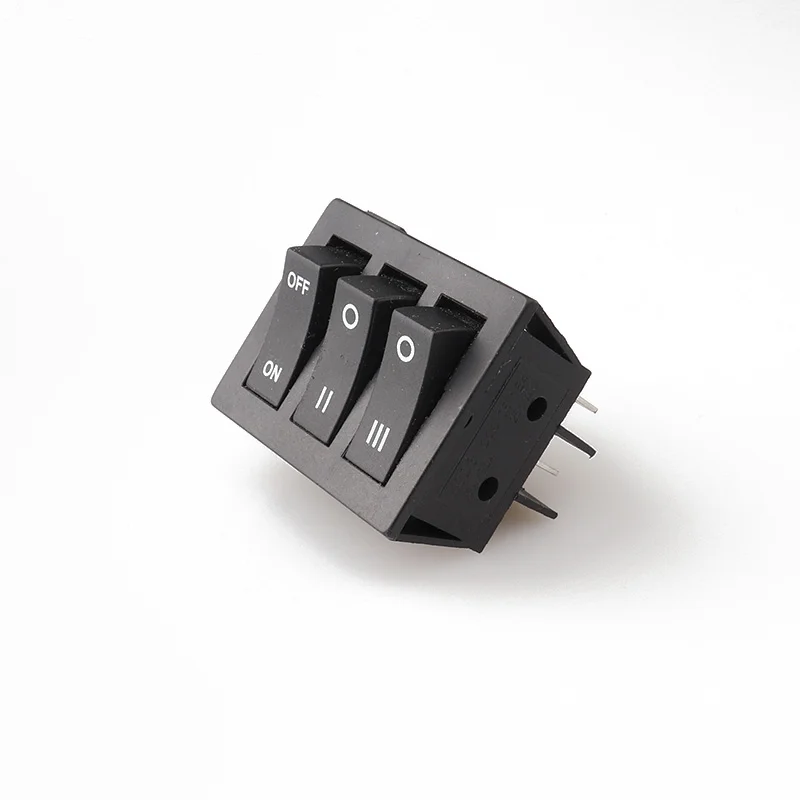 rocker switch dpdt,16a 250v kcd3 kcd1-201 waterproof 3 pin rocker switch with lamp led 3 pins