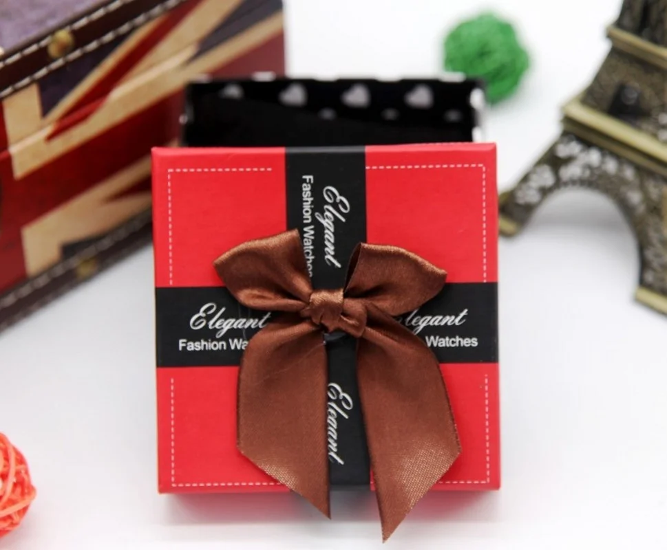 Stock Cheap Packing Bowknot Paper Watch Gift Boxes