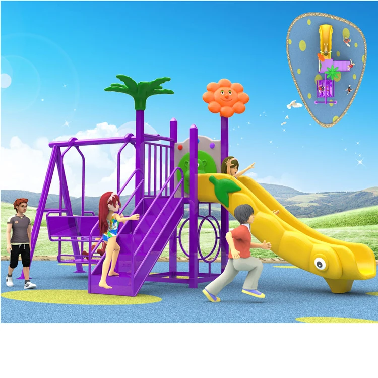 hot sale playground 3 in 1 combine with swing and basketball plastic baby slide for baby