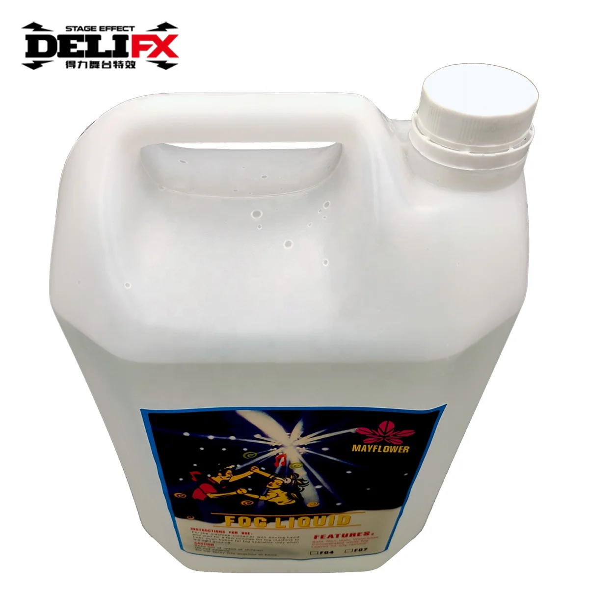 MSDS Certification Excellent Quality May Flower Water Based Medium Density Smoke Fog Oil 5L Long-lasting Atomizing Fluid Juice