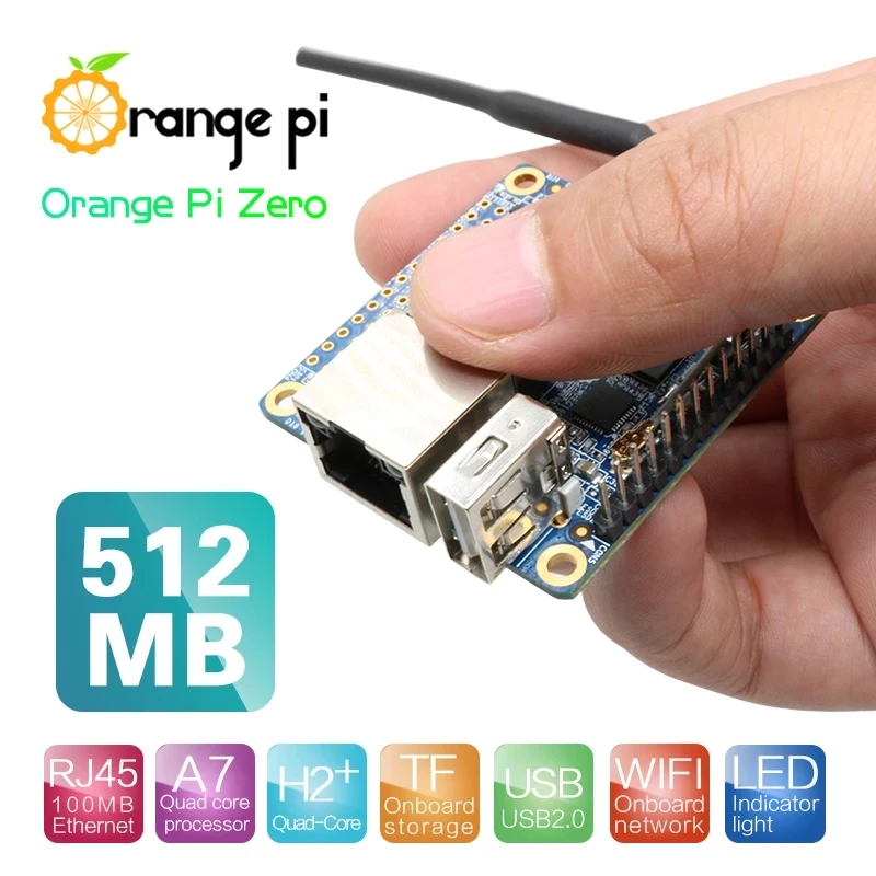 Orange Pi Zero 512MB H2 + четырехъядерный мини-плата с открытым исходным кодом
