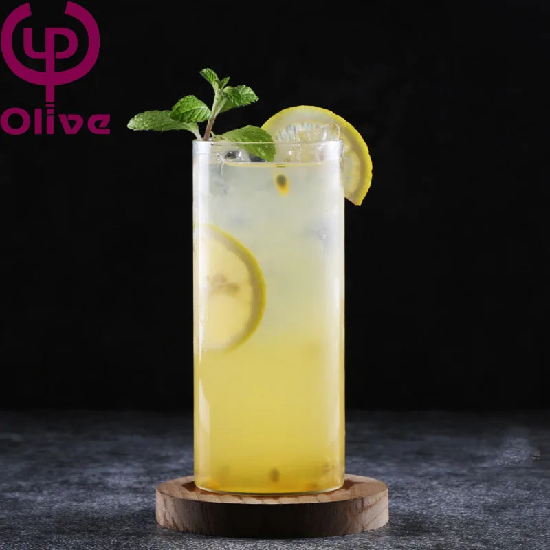 Japanese straight thin walled water glass colin cocktail highball glass cup restaurant glassware home drinking glass tumbler