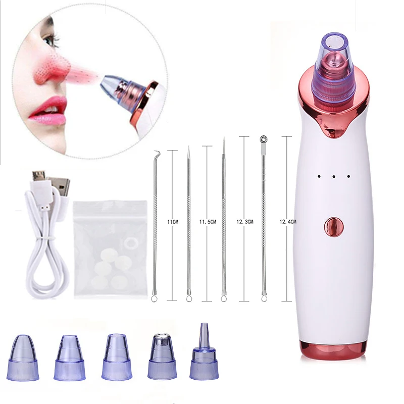 New arrivals wholesale price electric pore cleaner blackhead remover kit portable mini facial whitehead blackhead remover vacuum